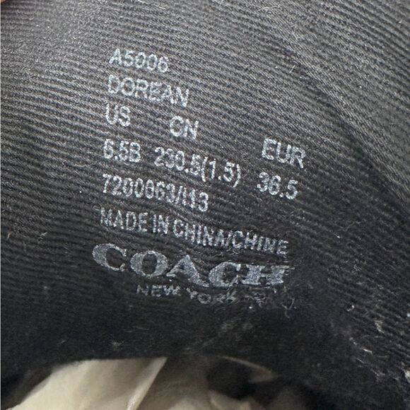 Coach Dorean Wedge High Top Sneaker Black Size 6.5 - Picture 9 of 10